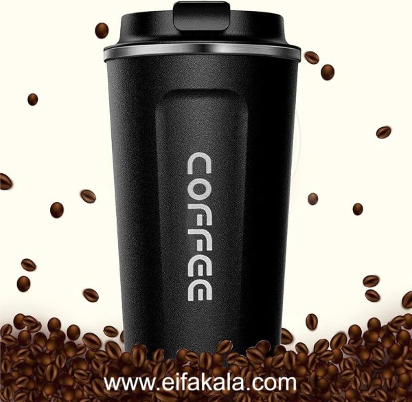 تراول ماگ حرارتی 500 میل مارک coffee (اصلی) صورتی - تصویر 3