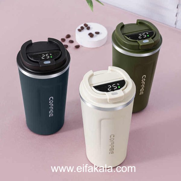 تراول ماگ حرارتی 500 میل مارک coffee (اصلی) صورتی - تصویر 2