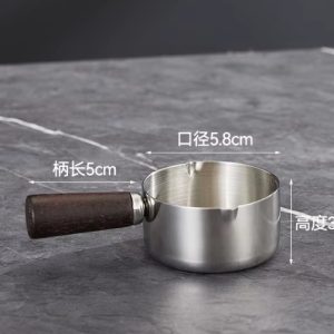 پیمانه استیل دسته چوبی 80 میل (1/3 کاپ)